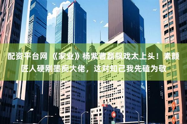 配资平台网 《家业》杨紫曹磊飙戏太上头！素颜匠人硬刚墨痴大佬，这对知己我先磕为敬
